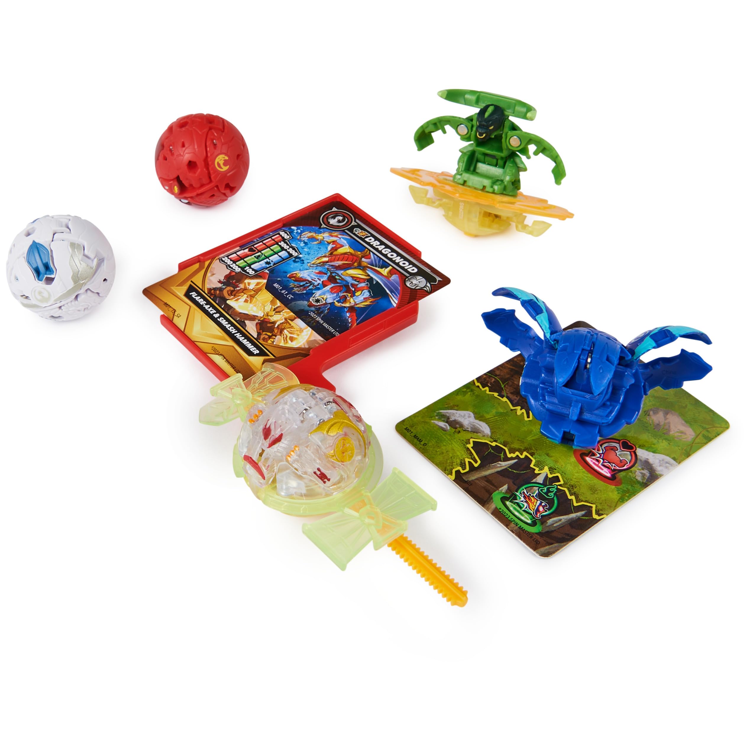 Bakugan Battle 5-Pack, Special Attack Bruiser, Dragonoids, Hammerhead, Nillious; Customizable, Spinning Action Figures, Kids Toys for Boys and Girls 6 and up