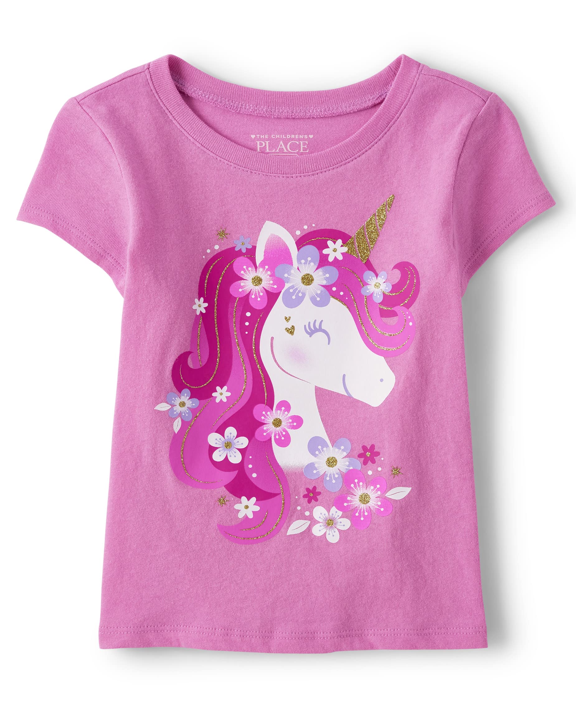 The Children's Place baby girls Unicorn Graphic Short Sleeve T Shirt