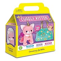 Creativity for Kids Cuddly Kitten Plush Toy - Kitty Stuffed Animal and Pet Carrier Purse , Pink, Small