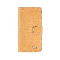 Genuine Lamskin Wallet Case for iPhone 5 and iPhone 5s - Retail Packaging - Camel Beige