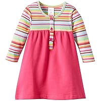 Zutano Baby Girls' Super Stripe Henley Dress