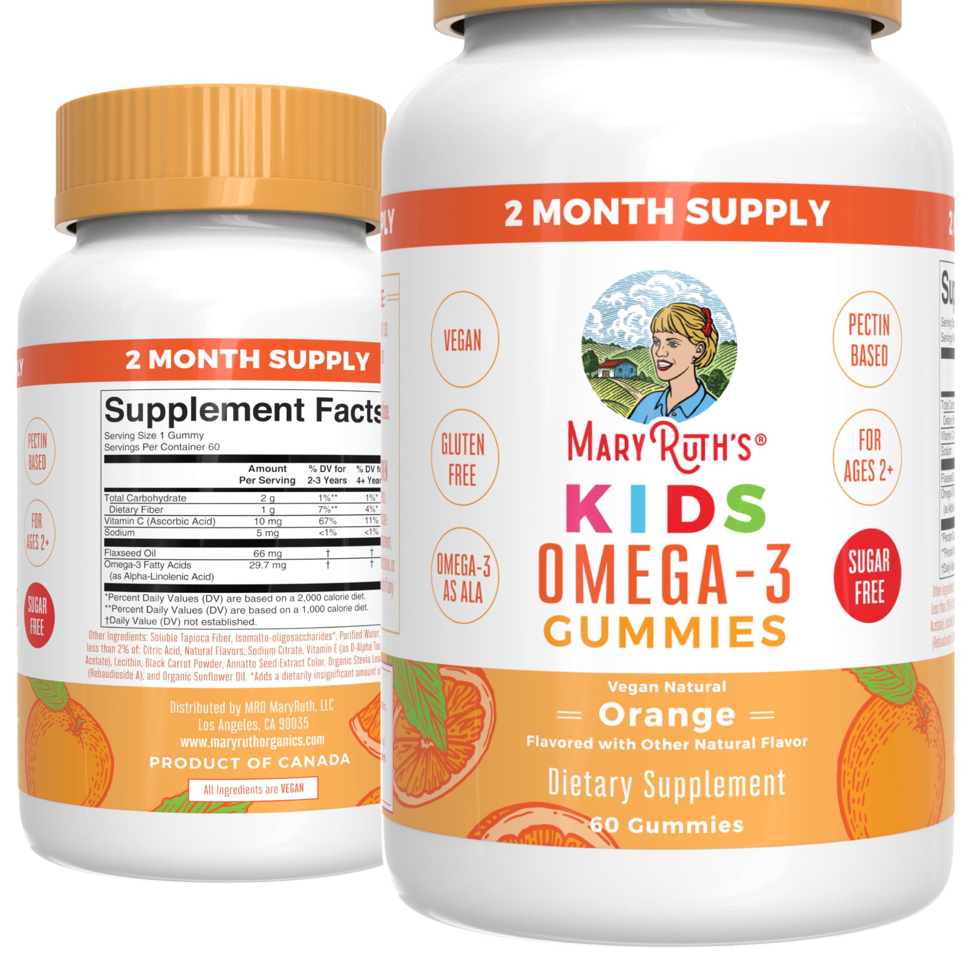 MaryRuth's Kids Multivitamin Gummies, Kids Omega 3, and Kids Probiotic Gummies, 3-Pack Bundle for Immune Support, Bone Health, Digestive & Gut Health, and Overall Health, Vegan, Non-GMO