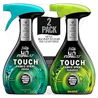Febreze Fabric Spray, Unstopables Touch Fabric Refresher Spray, Odor Fighter for Strong Odor, Fresh & Paradise, 16.9 Oz (2 Count)