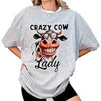 Generic DuminApparel Women's Cow Lover T-Shirt, Funny Cow Farmer Gift T-Shirt, Unisex Sized, Cow T-Shirt for Women, Cow Shirts for Women Funny Tops Multicolor
