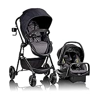 Evenflo Pivot Modular Travel System with LiteMax Infant Car Seat with Anti-Rebound Bar (Casual Gray)