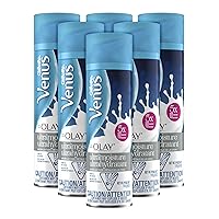 Gillette Venus with Olay Ultramoisture Women's Shave Gel, Water Lily Kiss, 6 Ounce (Pack of 6)