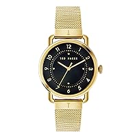 Ted Baker Women's Quartz Stainless Steel Strap, Gold, 18 Casual Watch (Model: BKPHRS2029I), Gold/Black