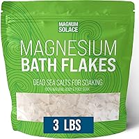 Magnesium Flakes for Bath - Magnesium Chloride Flakes - Dead Sea Salts for Soaking, 3 LBS