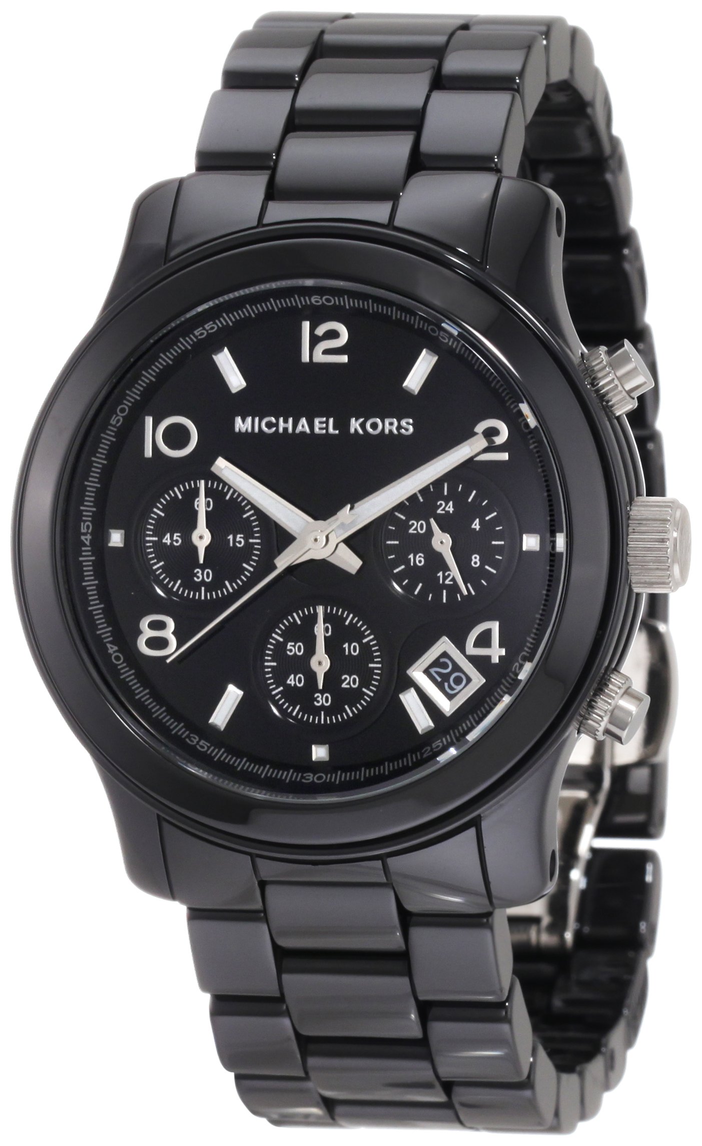 Michael Kors Women's MK5162 Black Ceramic Runway Watch