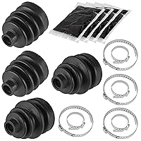 Caltric 2 Front Inner Outer Axle CV Boot Kit Compatible with Honda TRX300FW Fourtrax 4X4 1988-2000