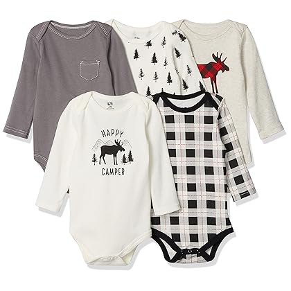 Hudson Baby unisex-baby Cotton Long-sleeve Bodysuits