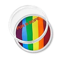 Fun N' Dope - Face Paint for Kids & Adults (Rainbow Split Cake) - Professional Grade Water Based Non Toxic Body Paint - Face Painting for Halloween Makeup, Parties & Festivals - Sensitive Skin Safe