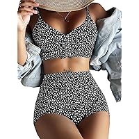 Swmmer Liket High Waisted Bikini Sets for Women Boy Shorts Swimsuits Sporty Bathing Suit