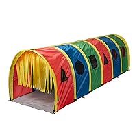 Pacific Play Tents 95200 Kids Super Sensory 9-Foot D Style Institutional Crawl Play Tunnel, 9' x 30