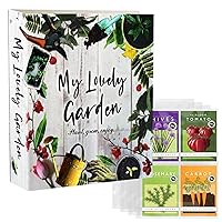 Gardening Starter Kit with Binder & 25 Pack of Seed Packet Sleeves