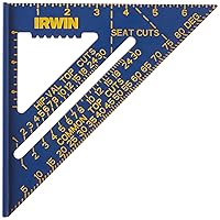 IRWIN Tools Rafter Square, Hi-Contrast Aluminum, Blue, 7-Inch (1794463)