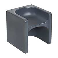 ECR4Kids Tri-Me 3-In-1 Cube Chair, Kids Furniture, Dark Grey