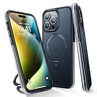 TORRAS Magnetic Shockproof & ShieldMate Designed for iPhone 15 Pro Case, [Military-Grade Drop Tested][Compatible with MagSafe], Clear & Black