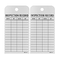 NMC Inspection Record Safety Tag, Double-Sided, Pack of 25, 6
