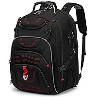 Laptop Backpack for Men - Travel Backpack with USB Charging Port for Daily Commutes and Travel -College Backpack Men - Gifts for Men - Waterproof - Black