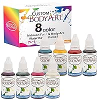 1-oz 8 Color Primary AirbrushWater Base Face-Body Paint Set