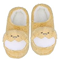Anime Gudetama the Lazy Egg Women's Fuzzy Slippers House Slippers Closed Toe Foam Slippers with Rubber Sole