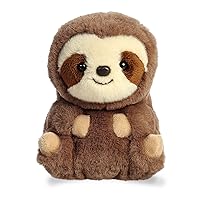Aurora® Round Rolly Pet™ Seth Sloth™ Stuffed Animal - Adorable Companions - On-The-Go Fun - Brown 5 Inches