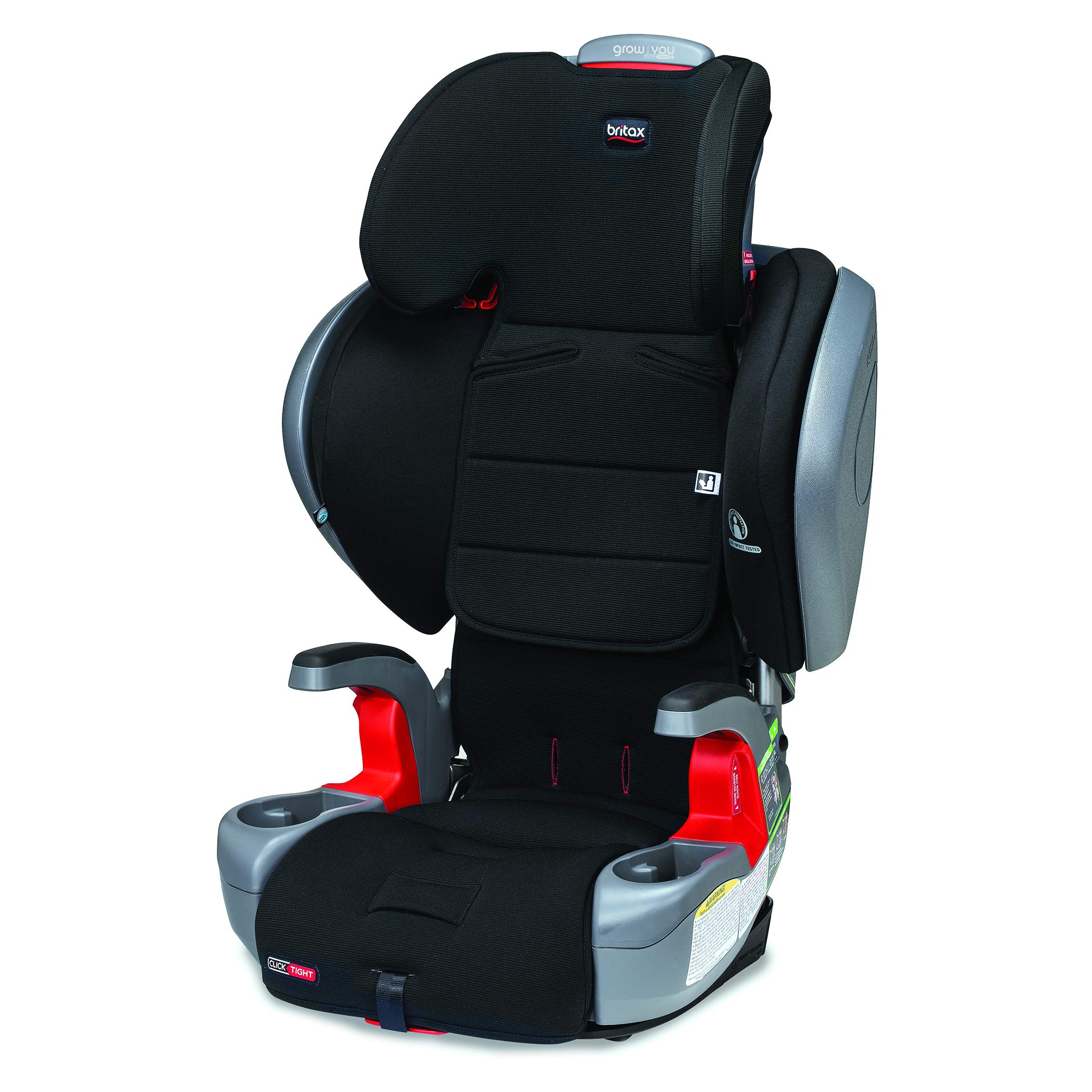 Britax Grow with You ClickTight Plus Harness-2-Booster Car Seat, Jet Safewash Fabric