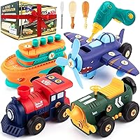 Take Apart Toys for 4 5 6 7 8 Year Old Boys Girls, with Engine & Electric Drill Tool, Kids Tool Set Play STEM Building Toys, Learning Construction Toys