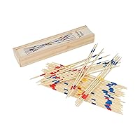 HENBRANDT Mikado Sticks 41pcs Traditional Family Games Wooden Pickup Sticks Set Table Top Board Game Wooden Toys for Kids