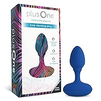 plusOne Luxe Vibrating Butt Plug - Flexible, Beginner-Friendly Anal Toy with Detachable Remote, Waterproof and Rechargeable Battery - Waterproof & Charger Included