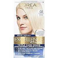 Excellence Creme Permanent Triple Care Hair Color, 02 Extra Light Natural Blonde, Gray Coverage For Up to 8 Weeks, All Hair Types, Pack of 1