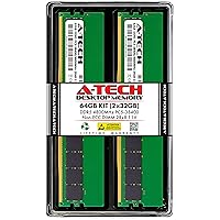 A-Tech 64GB Kit (2x32GB) DDR5 4800MHz PC5-38400 CL40 UDIMM 2Rx8 1.1V Non-ECC Unbuffered DIMM 288-Pin Desktop RAM Memory Upgrade Modules