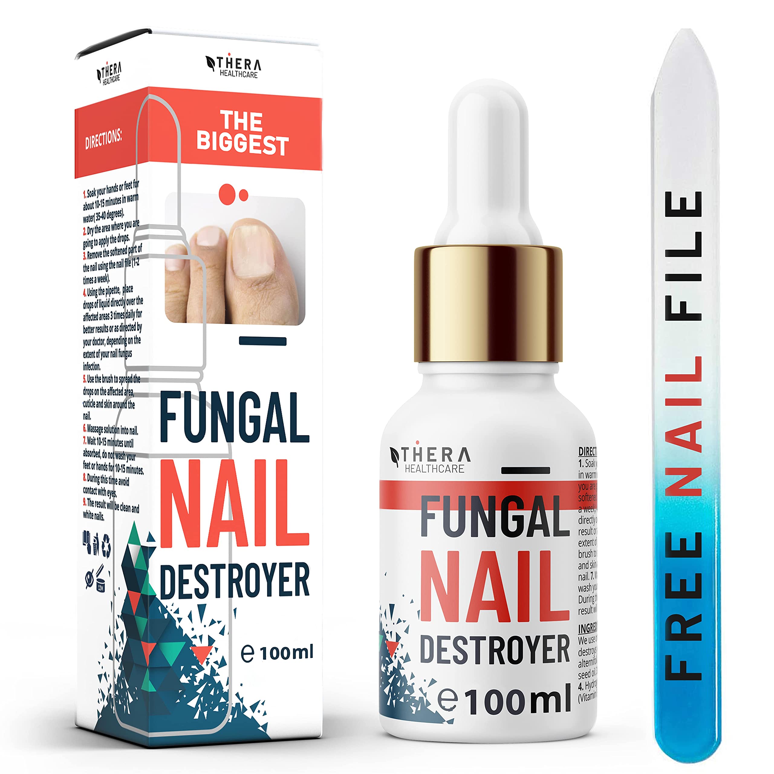 Mua Fungal Nail Treatment for Toenails Extra Strong, Finger and Toe Nail  Fungal Treatment, Contains Tea Tree Oil & Vitamin E, Nail Repair Treatment  with Nail File and Nail Brush, 100ml trên