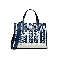 GUESS Silvana Double Compartment Tote, Navy Multi