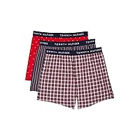 Tommy Hilfiger Men's Underwear Multipack Cotton Classics Slim Fit Woven Boxers
