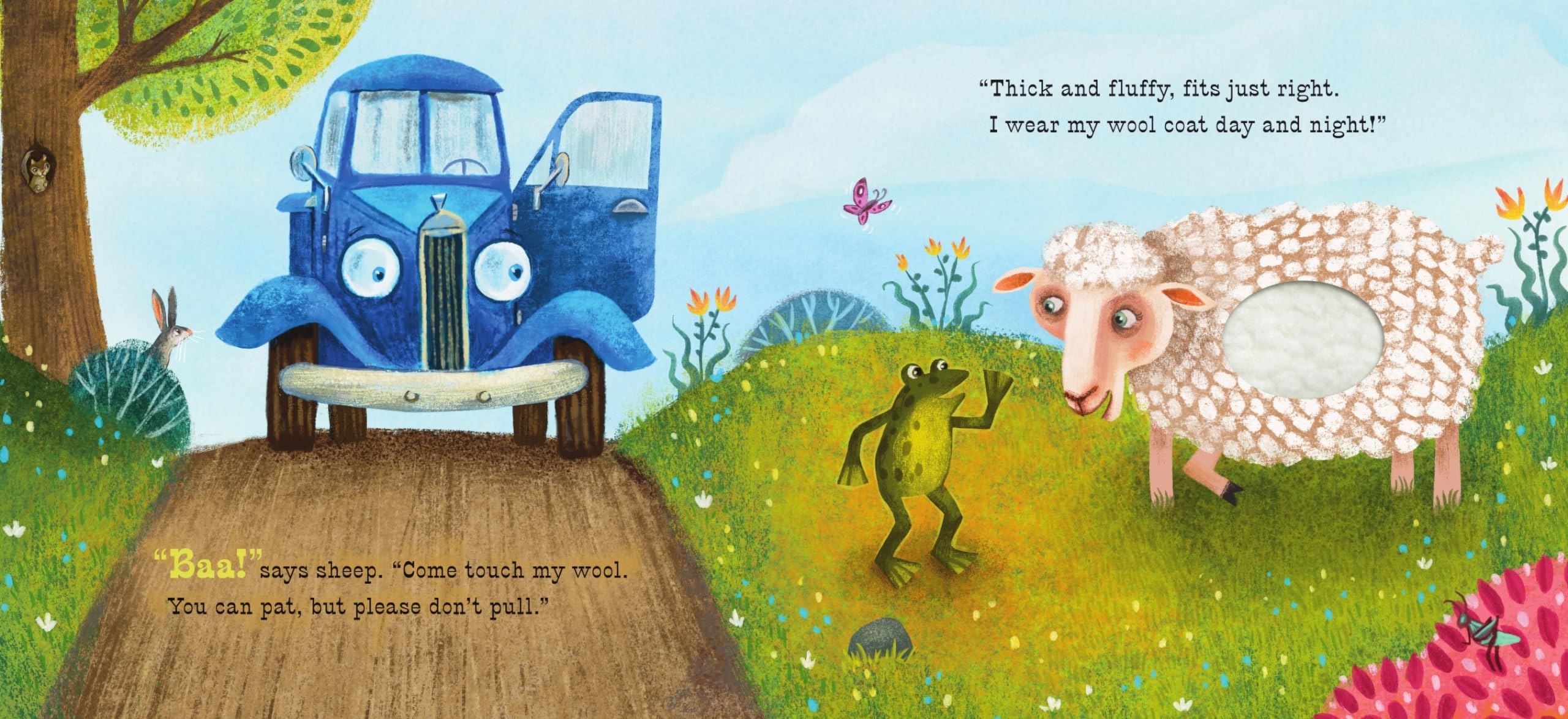 Little Blue Truck Feeling Happy: A Touch-and-Feel Book