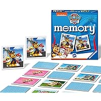 Ravensburger Paw Patrol Mini Memory Game - Matching Picture Snap Pairs Game for Kids Age 3 Years and Up