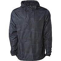 Mens Lightweight Quarter-Zip Windbreaker Pullover Jacket