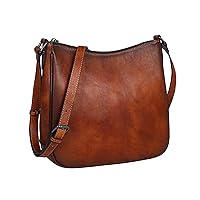 Iswee Crossbody Bags for Women Genuine Leather Purse Cross Body Bag Hobo Handbag Ladies Vintage Shoulder Bag Work