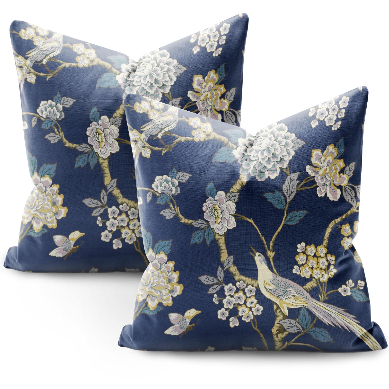 Mua SMF Chinoiserie Pillow Covers 18x18 Set of 2 Flower and Bird ...