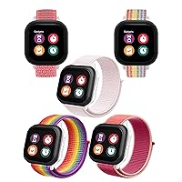 Fit Length for Girls Boys 2,3,5 Pack Watch Bands Compatible with Gizmo Watch 3 2 1/Gabb Watch 3 2 1: Hook&Loop Easy to Use, Soft Breathable Smartwatch Bands