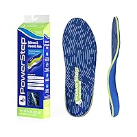 PowerStep Insoles, Memory Foam, Heel and Arch Pain Relief Insole, Cushioning Arch Support Orthotic For Women and Men