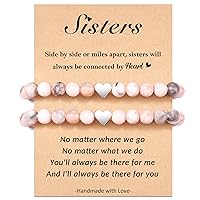 Best Friend Sister Sisters Friendship Gifts, Best Friend Sister Christmas Gift for Women Friendship Pinky Promise Bracelets Valentines Day Gifts Ideas for Friends Sisters