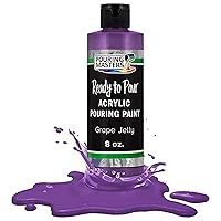 Grape Jelly Acrylic Ready to Pour Pouring Paint - Premium 8-Ounce Pre-Mixed Water-Based - for Canvas, Wood, Paper, Crafts, Tile, Rocks and More