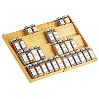 SpaceAid Bamboo Spice Drawer Organizer, (Need 3
