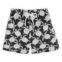 Boys Swim Trunks with Mesh Lining Toddler Board Beach Shorts Quick Dry for Kids Drawstring