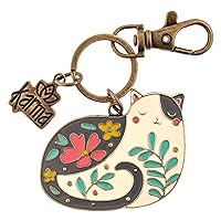 Women’ Enamel Keychains, Womens Enamel Keychain for Gifts Purse Bag Accessories, Cat