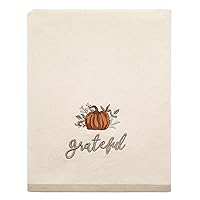 Bath Towel, Soft & Absorbent Cotton, Fall Home Decor (Grateful Patch Collection)