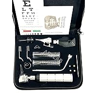 Artlab-Otoscope, Eye Scope & Illuminator Diagnostic Set -Otoscope Examination Set -Medical Nursing Students Otoscope Set with Carrying Leather case Replacement Tips